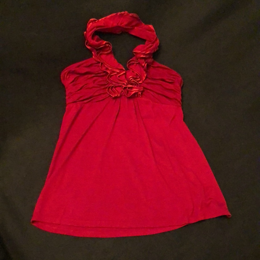 Express size small red halter shirt